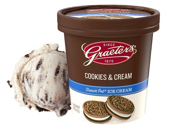 Order Cookies & Cream Pint food online from Graeter Ice Cream store, Fort Thomas on bringmethat.com