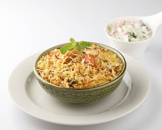 Order Vegetable Dum Biryani food online from Bhabi Indian Restaurant store, Fremont on bringmethat.com