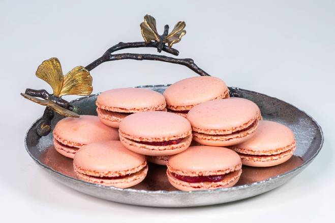 Order Raspberry Macarons - 1 Dozen food online from Lb Cake Stop store, Baldwin Park on bringmethat.com