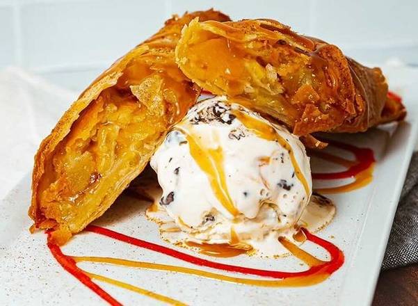 Order Peach Cobbler Pie Crusted Rolls food online from Egg Roll Mania store, Atlanta on bringmethat.com