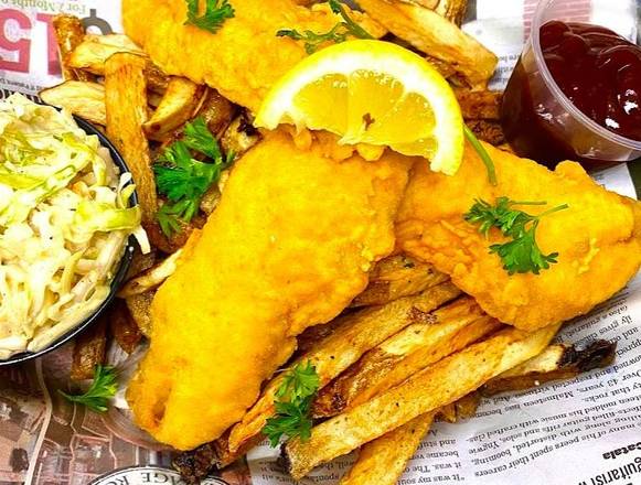Order SeaBasa  Fish n Chips food online from The Stone Soup Company (Ybor City) store, Tampa on bringmethat.com