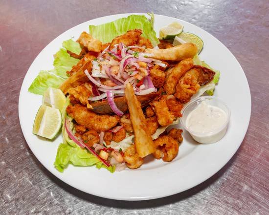 Order Seafood Rice (Arroz con Mariscos) food online from La Granja store, Weston on bringmethat.com