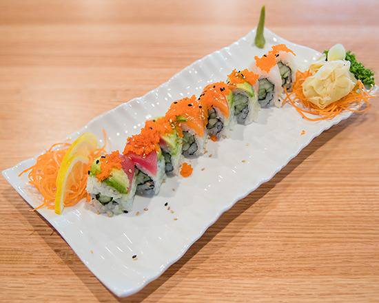 Order Rainbow Roll food online from Kyoto Sushi & Grill store, Orlando on bringmethat.com