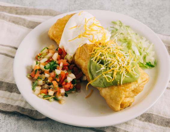 Order Chicken Chimichanga  food online from Betos Mexican Restaurant store, Salt Lake City on bringmethat.com