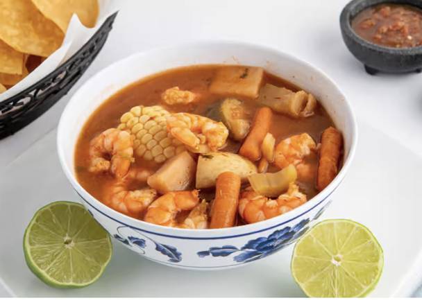 Order Caldo de Camarones food online from Taqueria Los Potrillos store, Petaluma on bringmethat.com