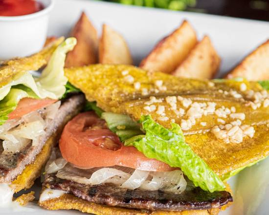 Order Jibarito Chiken food online from La Parrilla Latin Food Llc store, Chicago on bringmethat.com
