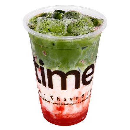 Order Strawberry Matcha Milk Tea food online from Boba Time store, Los Angeles on bringmethat.com