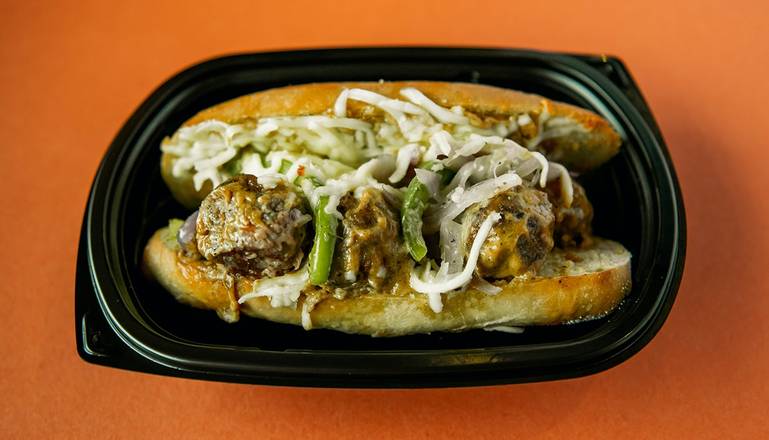 Order MOROCCCAN 12-SPICE MEATBALL SANDWICH food online from Meatball Corner store, Honolulu on bringmethat.com