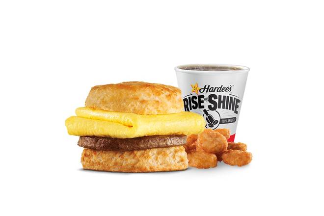 Order Sausage & Egg Biscuit Combo food online from Hardee store, Cabot on bringmethat.com