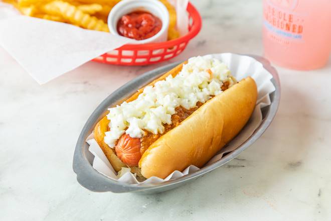 Order Chili and Slaw Dog food online from Ye Ole Fashioned Ice Cream and Sandwich Cafe store, Summerville on bringmethat.com