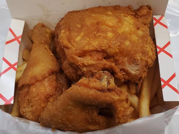 Order Mix Chicken Combo (3 Pieces) food online from Crown Fried Chicken store, Mount Vernon on bringmethat.com