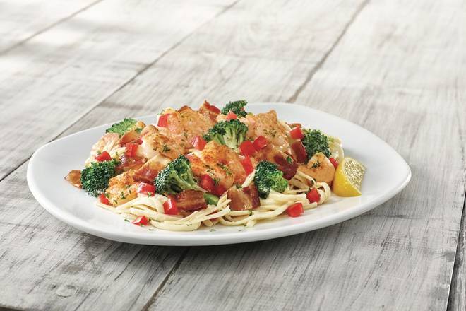Order Shrimp, Bacon & Broccoli Pasta food online from Bakery By Perkins store, Cape Coral on bringmethat.com