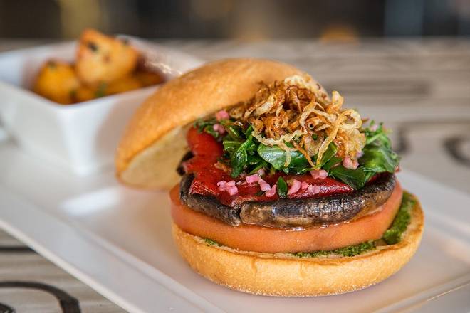 Order Grilled Portobello Mushroom Burger food online from Pita Jungle store, Glendale on bringmethat.com