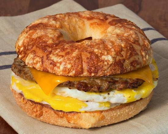 Order Turkey Sausage Egg and Cheddar Sandwich food online from Einstein Bros Bagels store, Palm Harbor on bringmethat.com