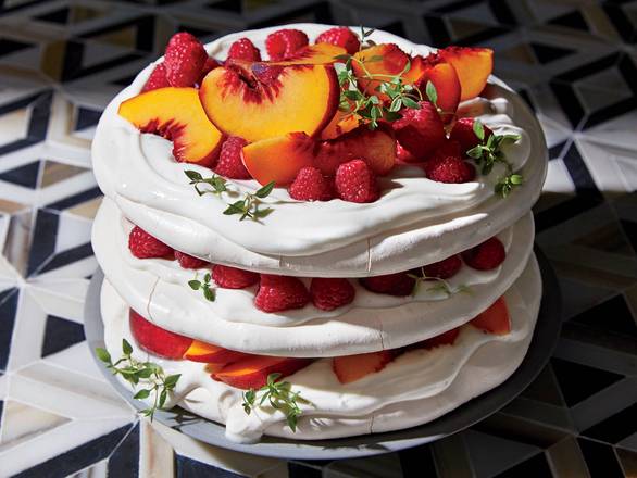 Order Russian Pavlova Layered Cake with Fruits food online from Lb Cake Stop store, Baldwin Park on bringmethat.com