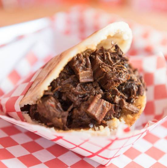 Order Asado Negro Arepa food online from La Latina store, Miami on bringmethat.com