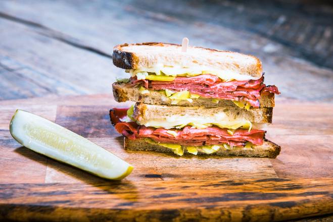 Order Johnny Pastrami food online from Sandwiches At The Cheese Shop store, Costa Mesa on bringmethat.com
