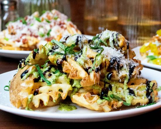 Order Parmesan Pesto Waffle Fries food online from Nancy Pizza store, Homer Glen on bringmethat.com