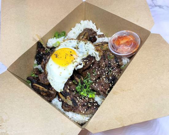 Order Grilled Beef Short Ribs Plate food online from Korean BBQ & Rice store, Houston on bringmethat.com