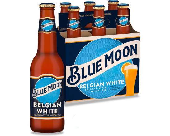 Order Blue Moon, 6pk-12oz bottle beer (5.4% ABV) food online from Woodbury Wine & Spirits store, ORLANDO on bringmethat.com