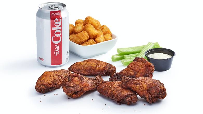 Order 6pc Wing Combo with Tots food online from Smack Wings store, Melbourne on bringmethat.com