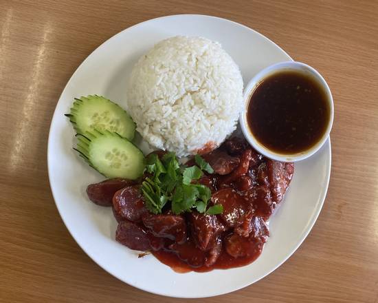 Order BBQ Pork Over Rice food online from Pad Thai Bistro store, Glendale on bringmethat.com
