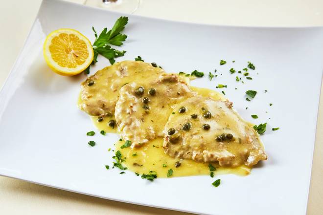 Order Veal Scaloppine "Piccata" food online from Caffe Abbracci store, Miami on bringmethat.com