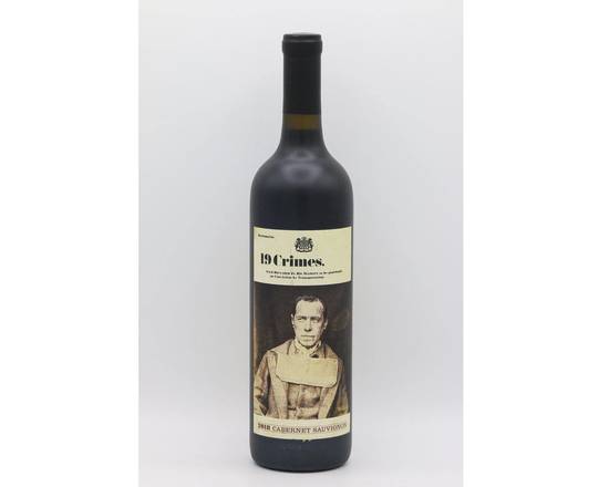 Order 19 Crimes Cabernet Sauvignon, 750mL wine (13.5% ABV) food online from Golden Ox Liquors store, Saint Augustine on bringmethat.com
