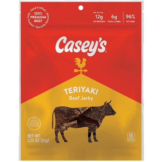 Order Casey's Teriyaki Beef Jerky 3.25oz food online from Casey store, Van Buren on bringmethat.com