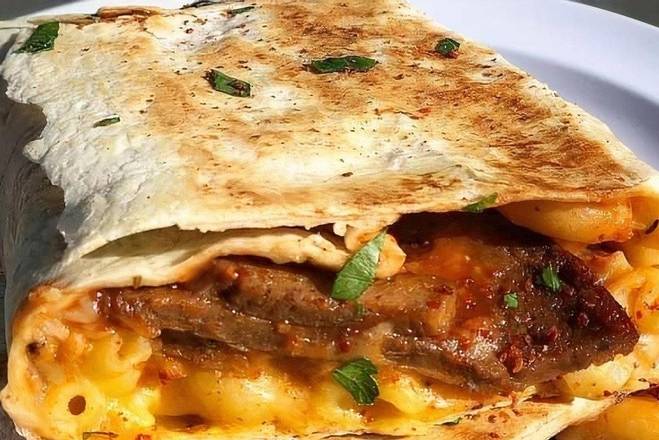 Order Mac Brisket Wrap food online from Vegan Community Kitchen store, Apex on bringmethat.com