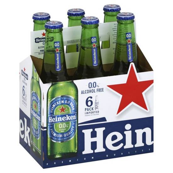 Order Heineken Beer, Alcohol Free, 6 Pack 12 fl oz food online from Rocky Liquor store, Claremont on bringmethat.com