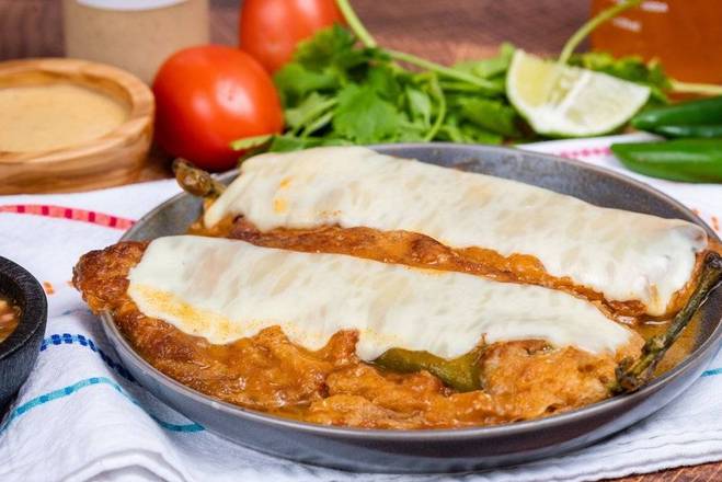 Order Chille Relleno (1) food online from La Victoria Taqueria store, San Jose on bringmethat.com
