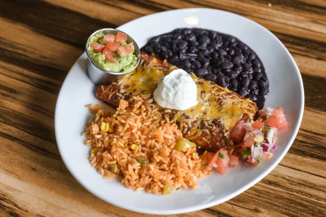Order David's Cheese Enchiladas (V, GF) food online from Kerbey Lane Cafe store, Austin on bringmethat.com