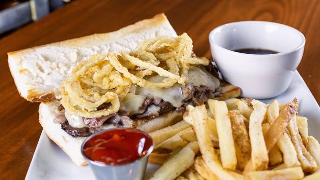 Order Braised Brisket French Dip* food online from Hops Supply Co store, Wilmington on bringmethat.com