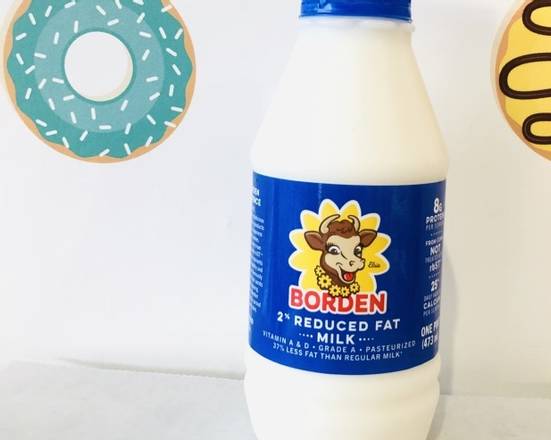 Order Borden 2% Reduced Fat White Milk food online from Donut Tacos Palace store, Austin on bringmethat.com