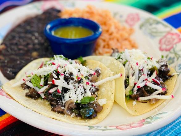 Order Vegetarian Taco Plate food online from El Camino store, Seattle on bringmethat.com