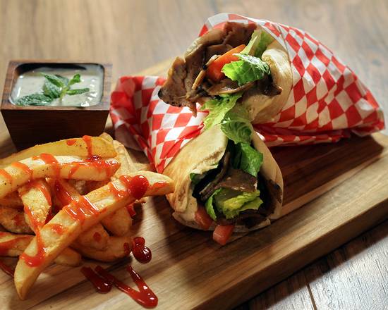 Order Gyro Wrap food online from Barcode Restaurant store, Tustin on bringmethat.com
