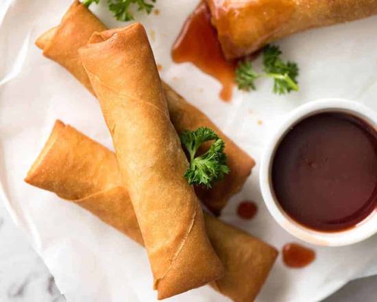Order 4 pcs Spring Rolls food online from Quickway Japanese Hibachi store, Fairfax on bringmethat.com