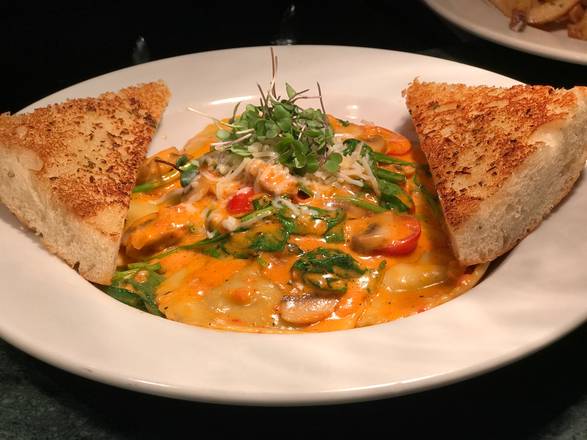 Order Wild Mushroom Ravioli food online from Rosie McCanns Irish Pub & Restaurant store, San Jose on bringmethat.com