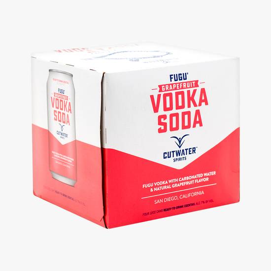 Order Cutwater Spirits Vodka Soda Grapefruit food online from The Village Store store, San Diego on bringmethat.com