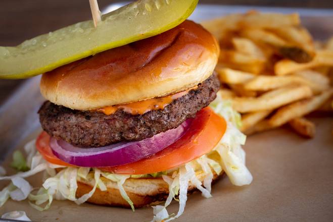 Order Ranch Burger food online from Bad to The Bone BBQ store, San Juan Capistrano on bringmethat.com