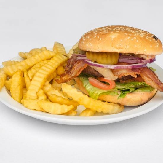 Order Bacon Cheeseburger food online from Vivian Millennium Cafe store, Studio City on bringmethat.com