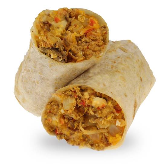 Order G. Machaca, Cheese, Potatoes, and Eggs food online from Viva Burrito Co. store, Denver on bringmethat.com
