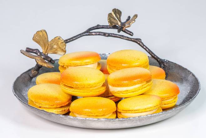 Order Mango Macarons - 1 Dozen (Organic) food online from Lb Cake Stop store, Baldwin Park on bringmethat.com