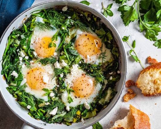 Order Green Shakshuka food online from Lb Cake Stop store, Baldwin Park on bringmethat.com