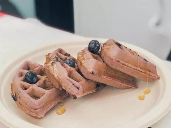 Order Japanese Blueberry Mochi Waffle food online from Spro Mission Bay store, San Francisco on bringmethat.com
