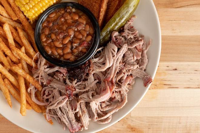 Order Single Meat Platters food online from Rib Crib BBQ & Grill store, Joplin on bringmethat.com