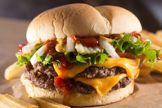 Order CRAFT YOUR OWN - DOUBLE food online from Wayback Burgers store, Spartanburg on bringmethat.com