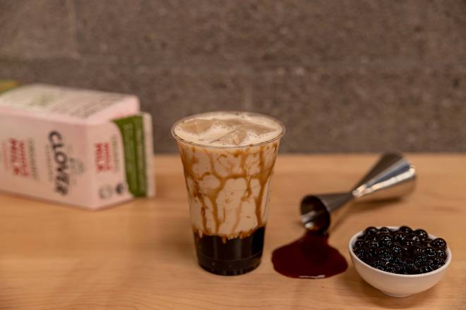 Order Black Sugar Latte with Boba 黑糖珍珠拿铁 food online from One Plus store, Berkeley on bringmethat.com