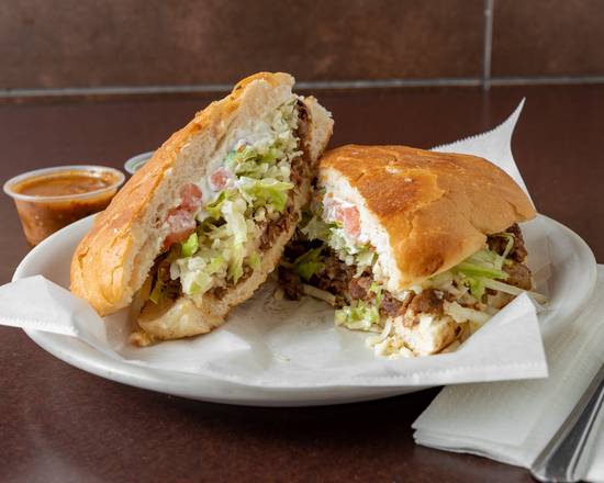 Order Grilled Steak Torta food online from Los Burritos Tapatios store, Naperville on bringmethat.com